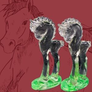 Paden City Pressed Glass Horse/Pony Figurines
